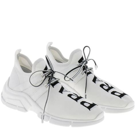 prada women white shoes|prada shoes white sneakers.